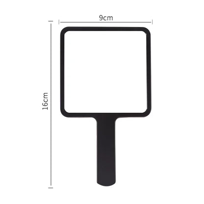 Square Handheld Eyelash Extension Makeup Vanity Mirror  Student Bathroom Handle Hand Mirror SPA Salon Compact Mirrors Portable