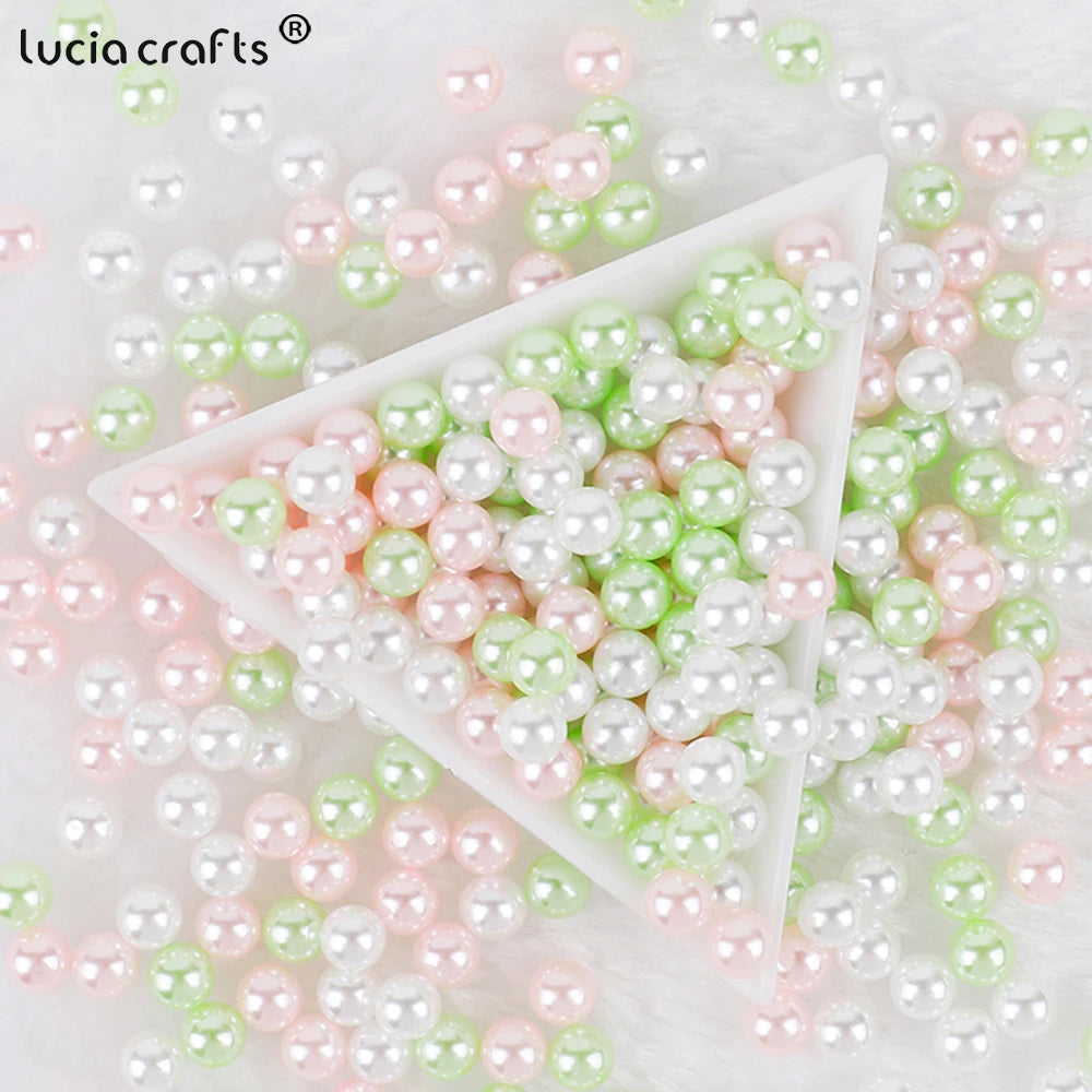 3/4/5/6/8/10mm  No Hole ABS Pearl Bead For  Makeup Box Filling Bead  Christmas/Garment Sewing /DIY Crafts Decoration  V0824