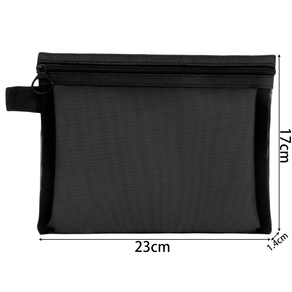 3pcs Mesh Clear Cosmetic Bags S/M/L Size Black Makeup Bag Portable Outdoors Travel Organizer Case Lipstick Storage Pouch Gifts