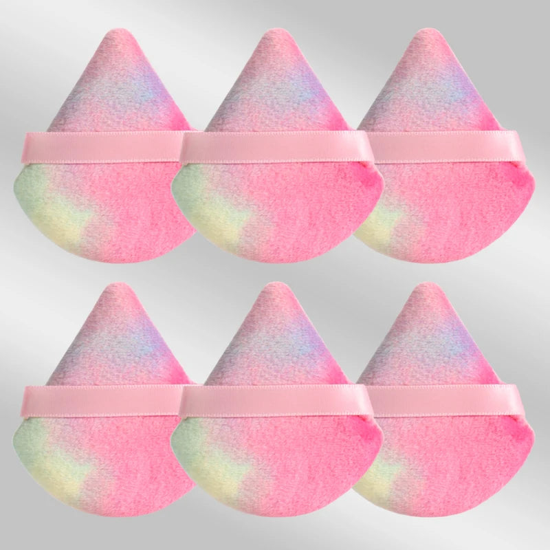 6 Pcs New Triangular Sponge Puffs with a Soft Skin Friendly and Delicate Makeup Feel Suitable for Home or Travel Use