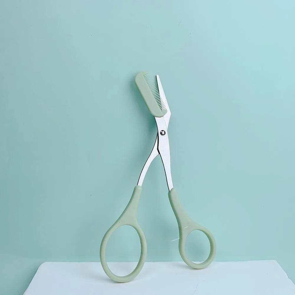 New Eyebrow Trimmer Scissor with Comb Facial Eyelash Hair Removal Grooming Shaping Eyebrow Shaver Cosmetic Makeup Accessories