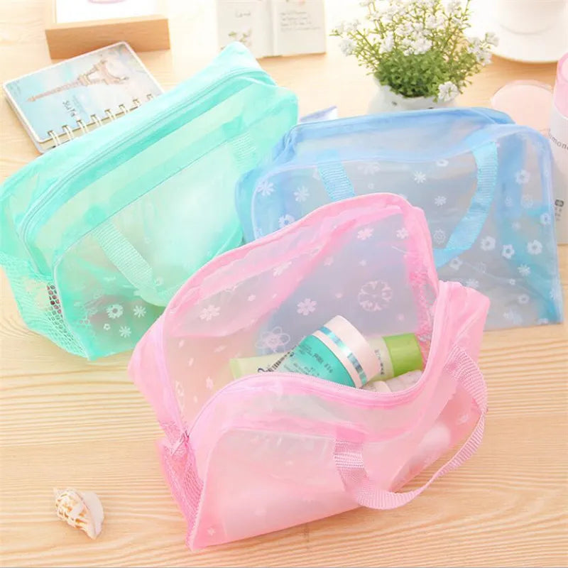 PVC Travel Transparent Makeup Cases Toiletries Storage Bag Box Luggage Towel Suitcase Pouch Zipper Cosmetic Organizer Bags