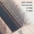 Supmacio LU M L Curl 3DW Eyelash Extensions W Shaped Eyelashes Cilios 3D Premade Fan Lashes Makeup 0.07 Volume Bundle