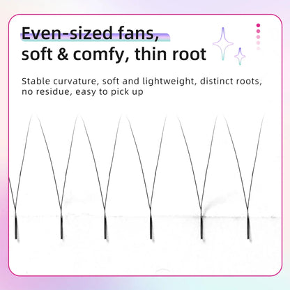 Yelix Single Tip 2D Y Shape Lashes Hand Woven Premium B C D L M Natural Eyelashes Extension Supplies Makeup Mesh Net Cross Lash