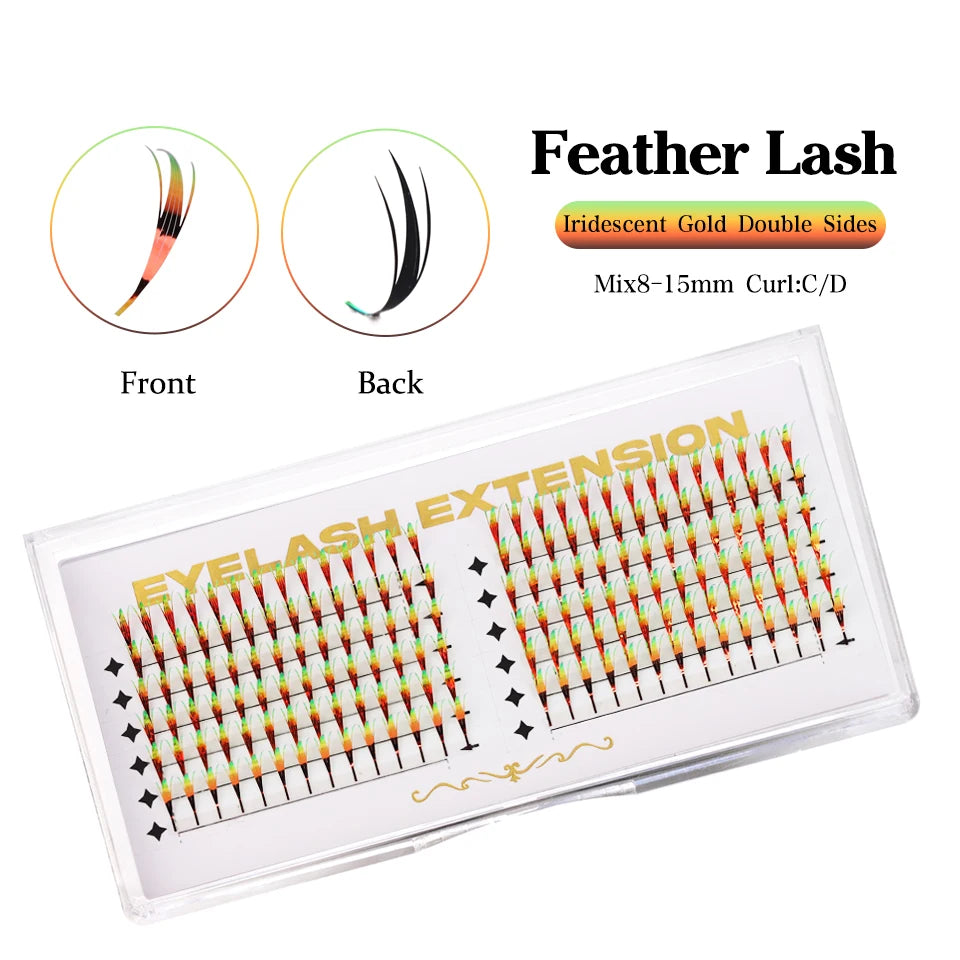 New Fashion Shiny Comic Spire Eyelash Extension Holographic Manga False Eyelashes Tinsel Anime Lashes For Christmas Party Makeup