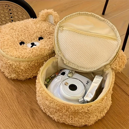 Cute Teddy Bear Makeup Bag | Portable Manga Laundry Storage Bag, Perfect Birthday Gift For Girls, Cute Storage & Toiletries Orga