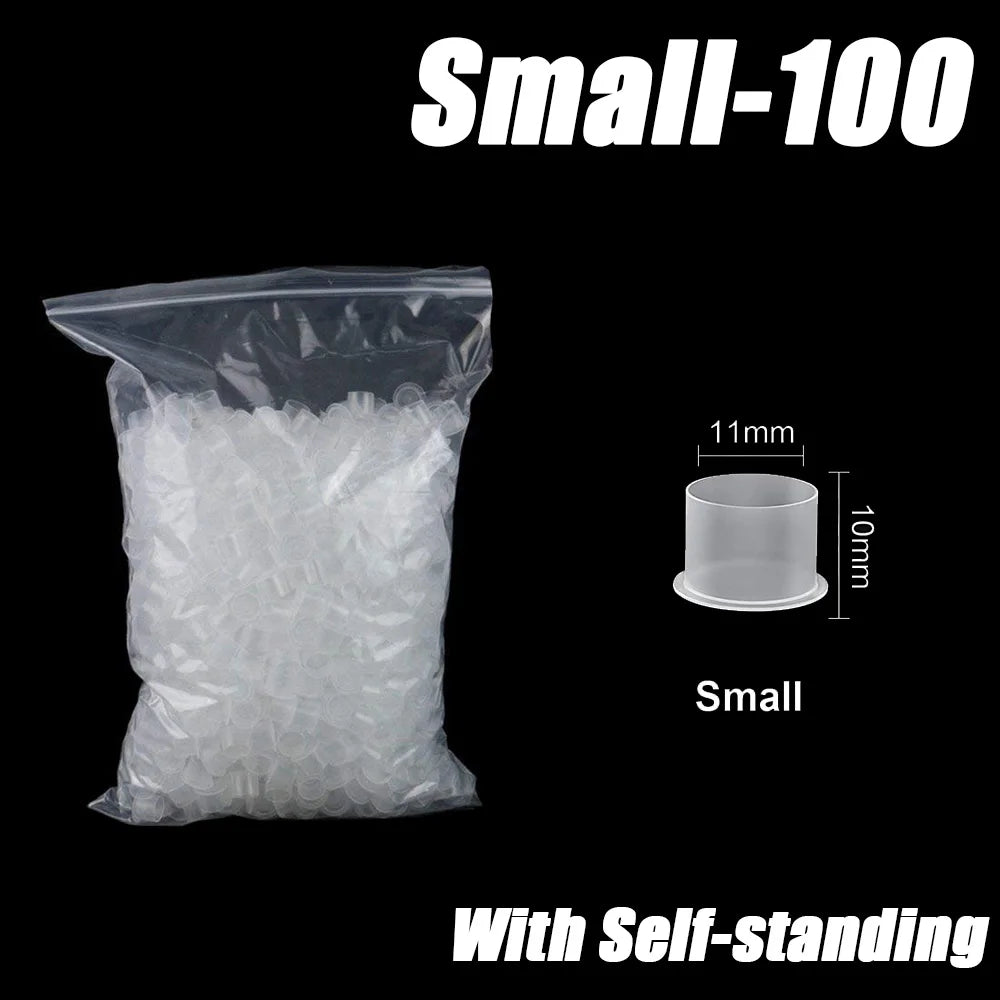 300/100pcs Tattoo Ink Cups Caps Disposable Microblading Tattoo Permanent Makeup Pigment Holder Container Caps Tattoo Accessories