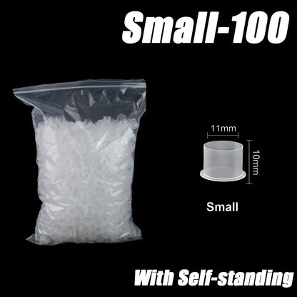 300/100pcs Tattoo Ink Cups Caps Disposable Microblading Tattoo Permanent Makeup Pigment Holder Container Caps Tattoo Accessories