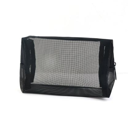 3pcs Mesh Clear Cosmetic Bags S/M/L Size Black Makeup Bag Portable Outdoors Travel Organizer Case Lipstick Storage Pouch Gifts