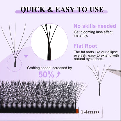 5D/6D/4D/3D W Shape Lashes Extension Automatic Flowering Premade Fan Eyelashes Makeup Supplies Wendy Lashes EyeLash Extensions