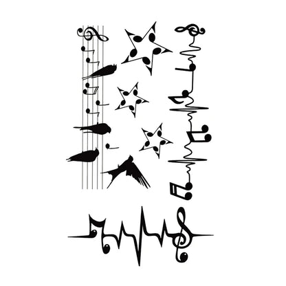 Tattoo Stickers Totem Black Color Flash Temporary Waterproof Party Fake Makeup Neck Hand Arm Body Art for Men Women
