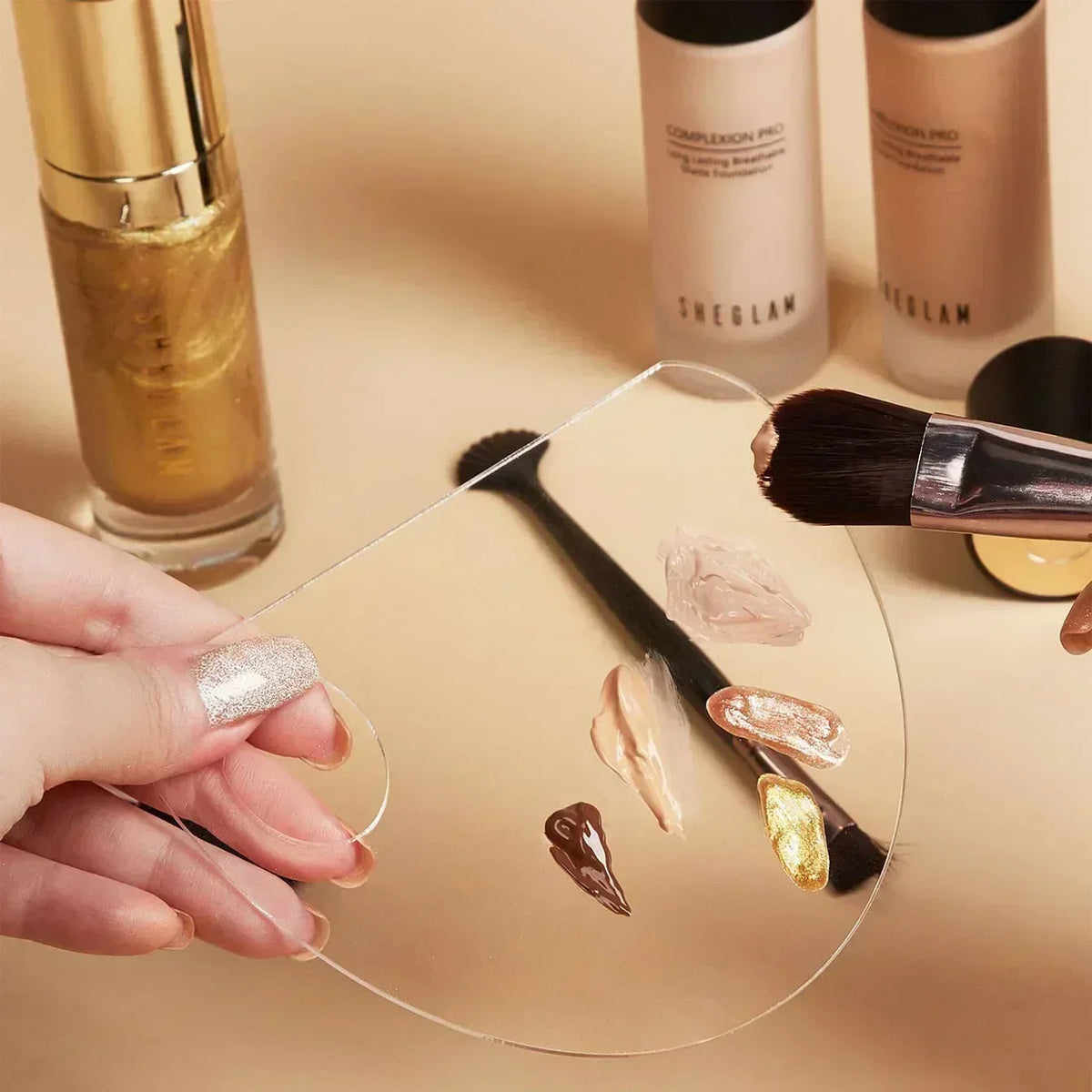 Acrylic Nail Artn Makeup Palette Eye Shadow Stick Gel Foundation Cream Eye Shadow Stick Nail Art Cosmetic Manicure Tools