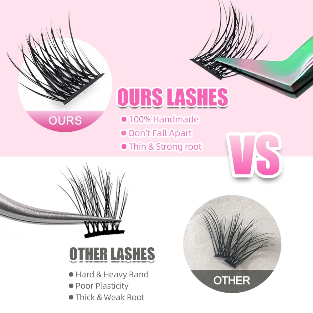 Super Cheap MASSCAKU Segemented DIY Handmade Make up Fake Lashes Cosplay Eyelashes Brush Bond maquillaje Makeup Products Fan
