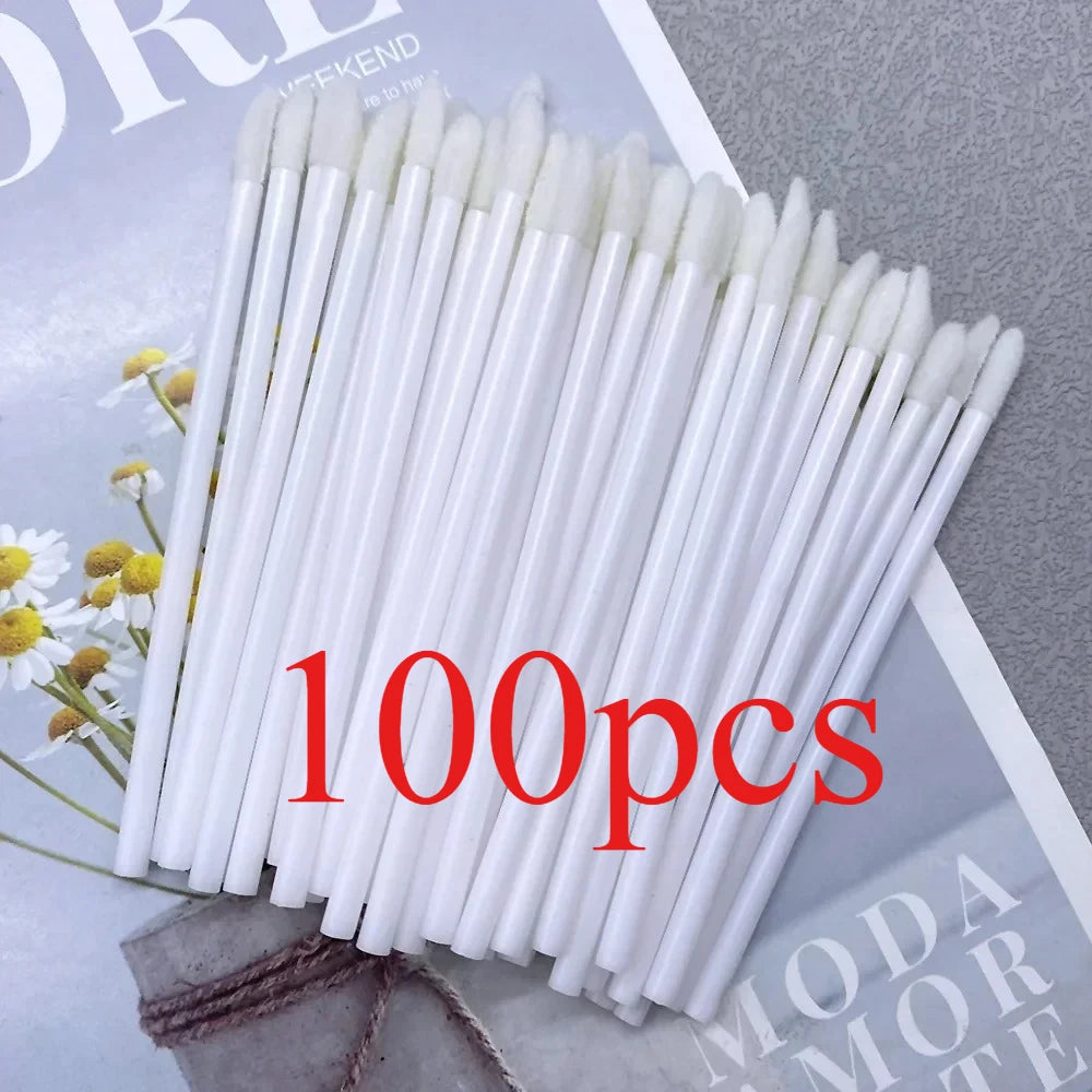 Wholesale 100/1000 PCS Disposable Lip Brush Women Accessories Lipstick Gloss Wands Applicator Perfect Best Make Up Tool Hotting