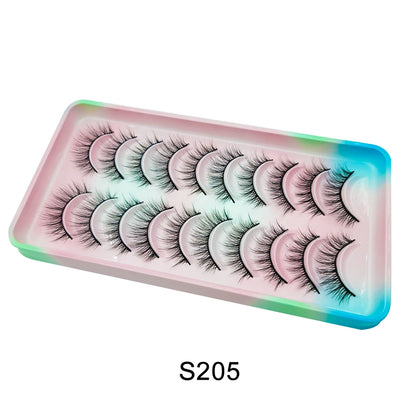 Natural Lashes 5/10 Pairs Eyelashes 3D Mink Lashes Manga Lashes Strip Lashes Band Soft Light False Eyelashes Makeup