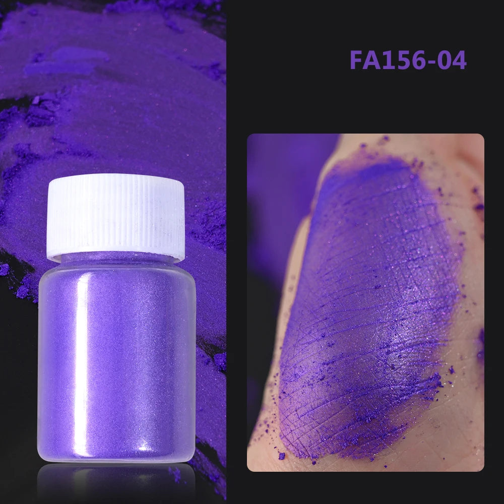 10g/Bottle White/Pink Pearlescent Nail Art Powder Sparkly Mermaid Chrome Pearl Pigment Aurora Manicure Mica Mineral Rubbing Dust
