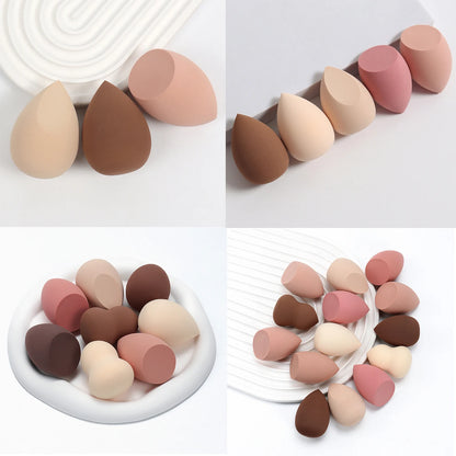 3/8/12/16/24/32/48Pcs Milk Coffee Makeup Sponge, Suitable for Applying and Setting Makeup, Suitable for All Skin Types