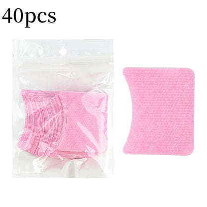 40/200Pcs Disposable Cotton Eyelashes Patch Sticker For Removing Eyelashes Under Eye Paper Patches Cleaning Tool Makeup Supplies