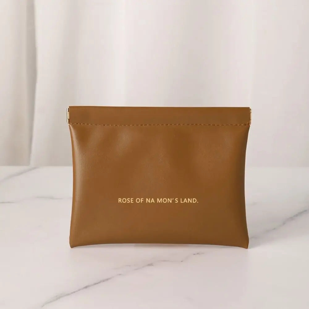 Fashion Simple Lipstick Makeup Bag Portable Mini Cosmetic Organizer Pouch PU Travel Jewelry Handbag Key Small Bags Storage Bag
