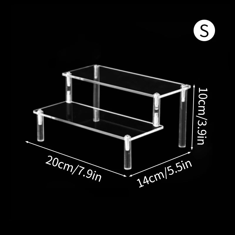 3/5/7 Tiers Eyeshadow Palette Organizer Clear Acrylic Display Stand Lipstick Powder Cosmetics Shelf Rack Makeup Holder