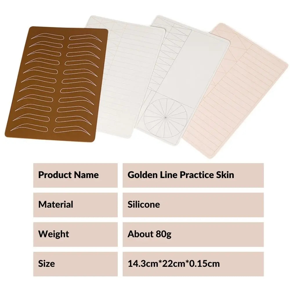 Tattoo Microblading Permanent Makeup Brows Thick Silicone Eyebrows Tattoo Latex Sheet Double Side Practice Skin