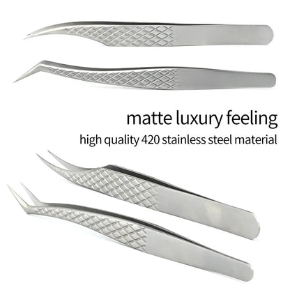 Eyelash extension tweezer volume precise luxury diamond grip 420 stainless steel high quality eyebrow from nagaraku makeup