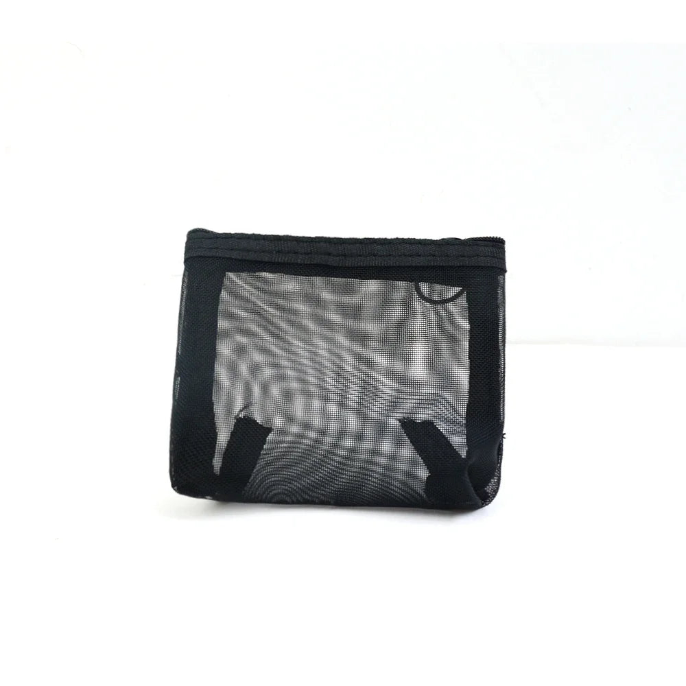 3pcs Mesh Clear Cosmetic Bags S/M/L Size Black Makeup Bag Portable Outdoors Travel Organizer Case Lipstick Storage Pouch Gifts