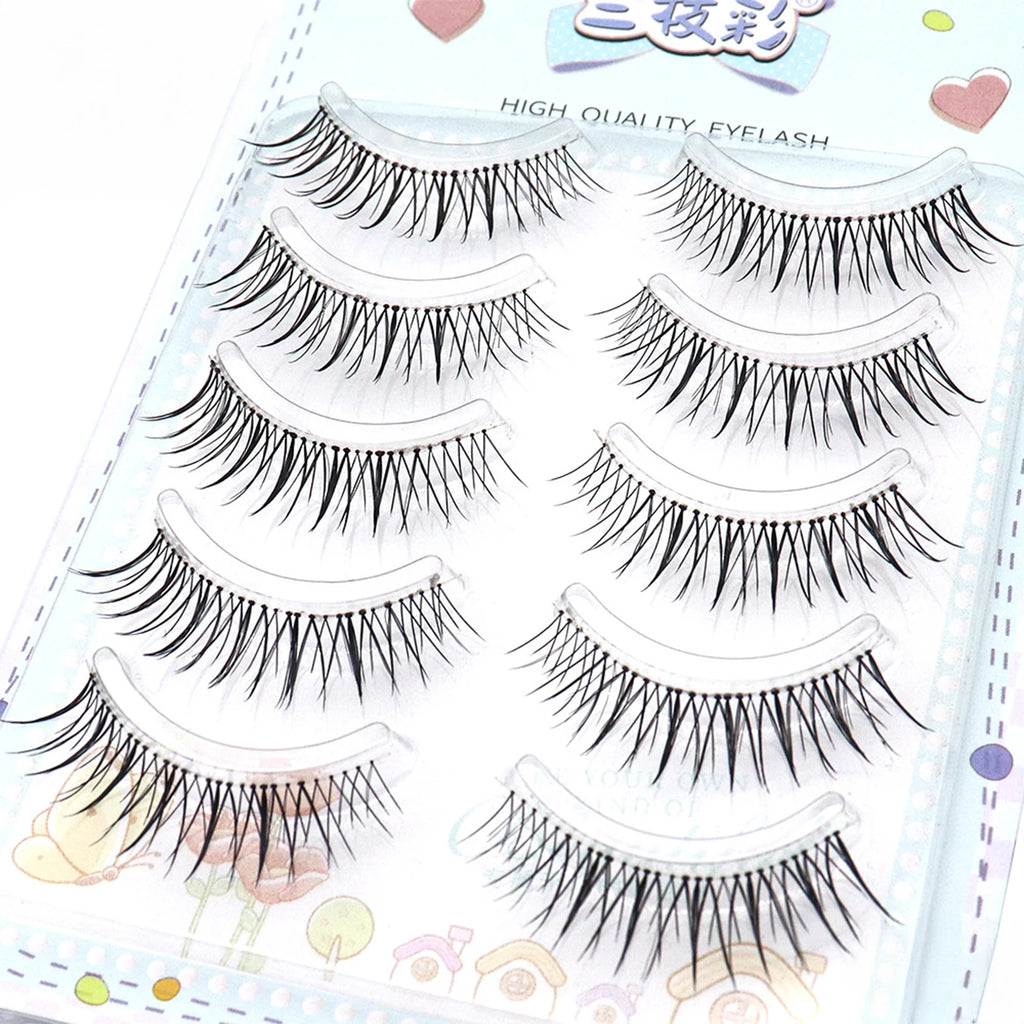 Korean U-shaped False Eyelashes Ins Zhang Yuanying False Eyelashes Natural Wispy Soft V Shaped Lash Extension Comic Eye Makeup