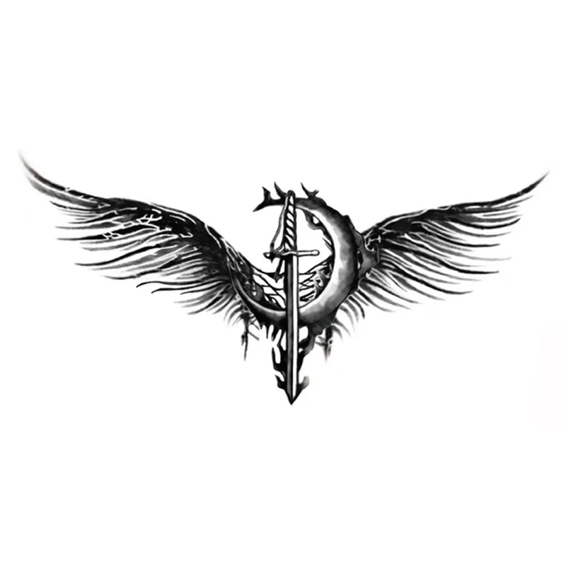 Tattoo Stickers Totem Black Color Flash Temporary Waterproof Party Fake Makeup Neck Hand Arm Body Art for Men Women