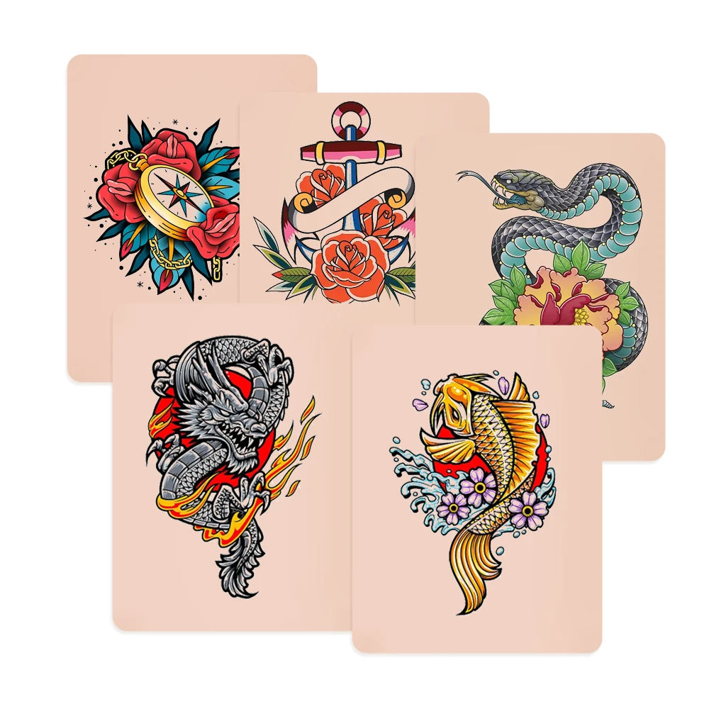 3/5/10/15PCS Tattoo Blank Practice Skin Eyebrow Paint Double Side Synthetic Leather Pink Tattoo Beginner Fake Skin Exercise Tool