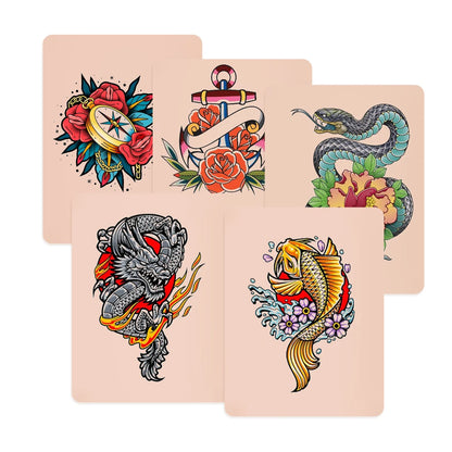 3/5/10/15PCS Tattoo Blank Practice Skin Eyebrow Paint Double Side Synthetic Leather Pink Tattoo Beginner Fake Skin Exercise Tool