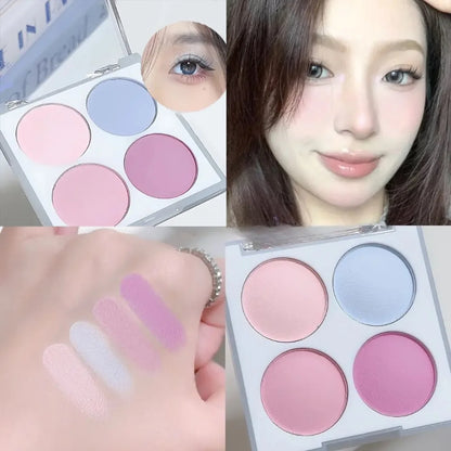 Waterproof Matte Blush Palette 4 Colors Long-Lasting Multi-Look Makeup Unisex Safe Certified Great Gift Choice