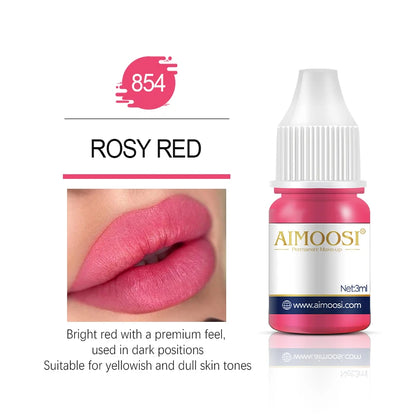 AIMOOSI Lip Tattoo Ink for Semi Permanent Makeup Nano Eyebrows Microblading Pigment 3ML Beauty Health Tattoo Supplies