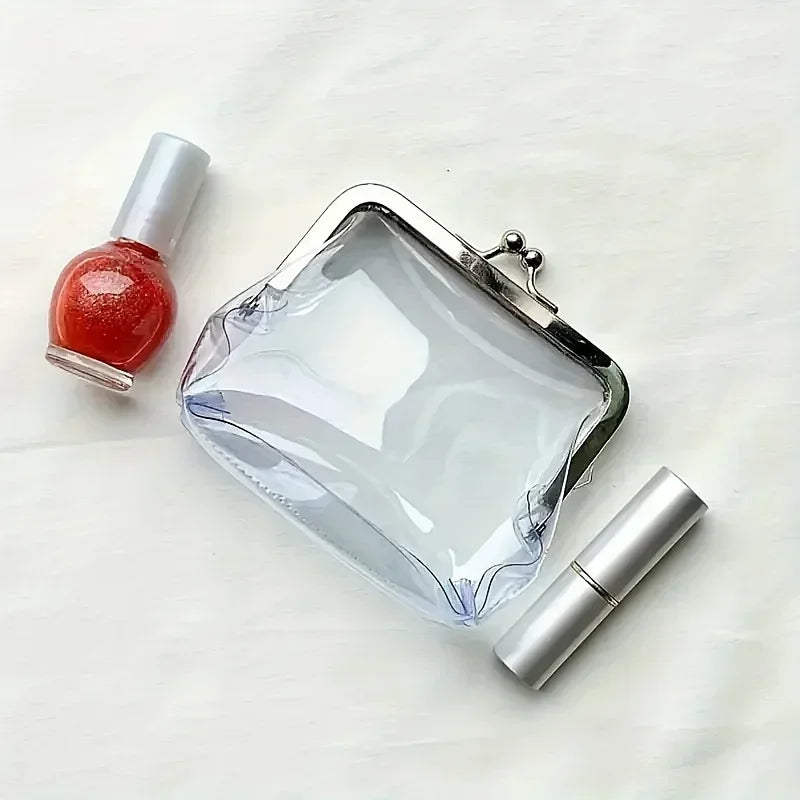 1PC Clear Mini Coin Purse Portable Mini Makeup Pouch Travel Cosmetic Organizer Credit card bank card clutch purse coin purse