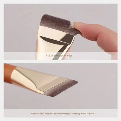 1/2pcs Ultra Thin Foundation Brush Soft Hair Thin Face Contour Brush Flat Contour Brush Blending Foundation Cream Makeup Brushes