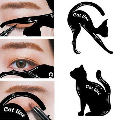 2pcs Eyeliner Stencils Cat Line Eyeliner Stamps Models Eyeliner Template Shaper Eye Liner Makeup Tool Makeup Products Косметика