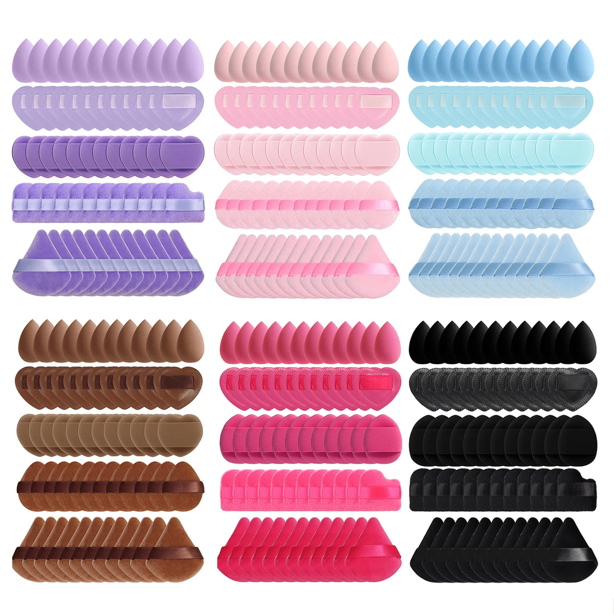15/30/60 Mini Makeup Sponge Powder Puff Beauty Sponge for Makeup Concealer Liquid Foundation Face Cosmetic Puff Makeup Sponge