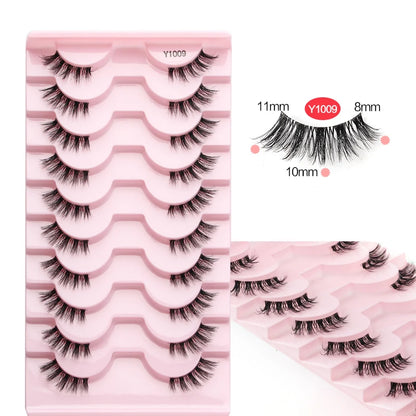 YSDO Half Eyelashes 3/5/10 Half Lashes Soft Natural Cat Eye Lashes Makeup Tool Extension Fluffy Faux Cils maquiagem Half Lashes