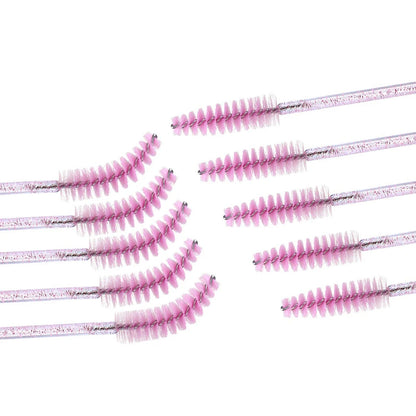 100Pcs Crystal Eyelash Brush Disposable Mascara Wands Eyelash Extension Microbrush Eyebrow Applicator Makeup Brush