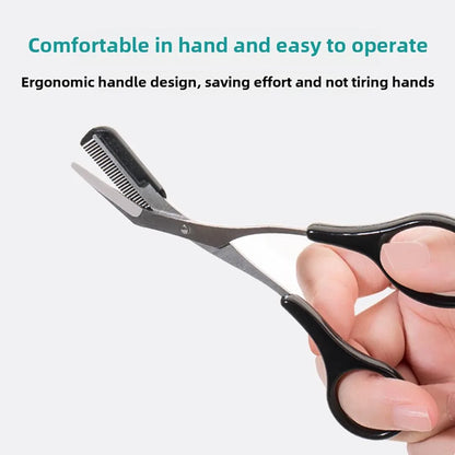 New Eyebrow Trimmer Scissor with Comb Facial Eyelash Hair Removal Grooming Shaping Eyebrow Shaver Cosmetic Makeup Accessories