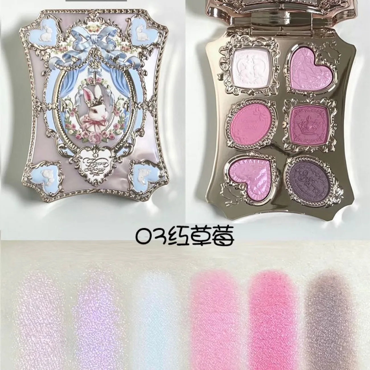 Flower Knows Swan Ballet Eyeshadow Palette Matte Fine Shimmer Pearl Face Palette 6 Colour Glitter Eye Shadow Flowerknows Makeup