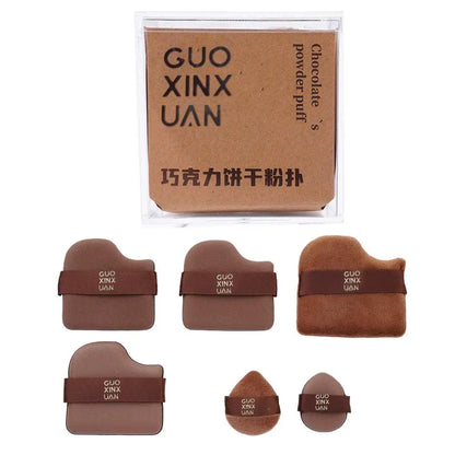 Cute Chocolate Biscuit Makeup Blender Puff Air Cushion Foundation Sponge Loose Powder Puffs Cosmetic Applicator Tool