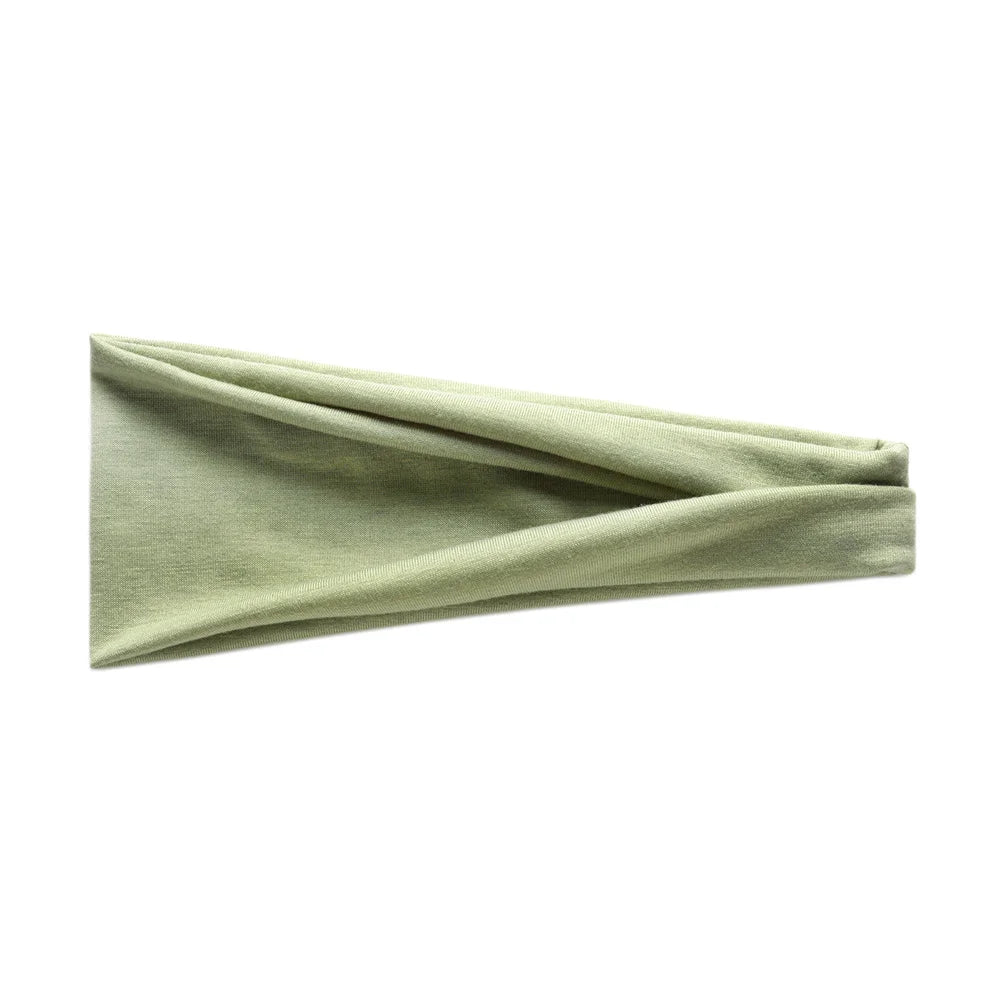 Women Solid Color Wide Elastic Headband Adjustable Cotton Sport Yoga Hair Band Fashion Turban Makeup Hair Hoop Hair Accessories