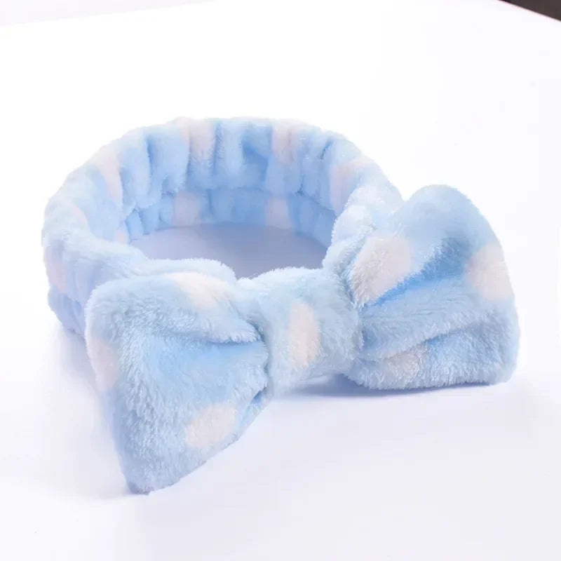 Women Makeup Coral Fleece Headband Wash Face Soft Hair Holder Elastic Top Knot Hairbands Girl Headwear Hair Accessories