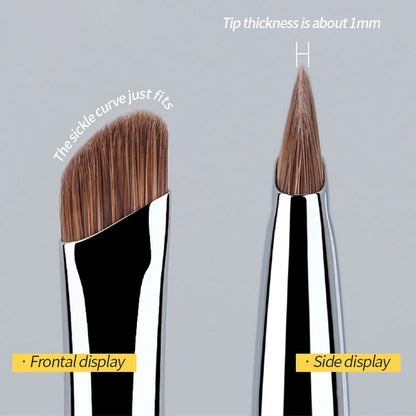 5/1pcs Sickle Eyeliner Brush Ultra Thin Oblique Angle Flat Head Eyebrow Brush Knife Edge Makeup Brush Liquid Eyeliner Brushes