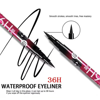 Black Smooth Liquid Eyeliner Pen Long-lasting Waterproof Not Easy To Smudged Eyeliner Ultra-fine Pen Tip Create Big Eyes Makeup