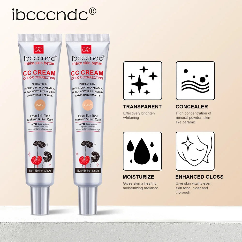 CC Cream for Face Concealer Makeup Foundation Concealer Full Coverage Cosmetics Base Female Cc Moisture erborian
