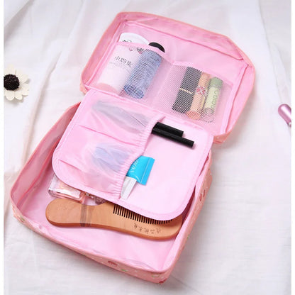 Women's Waterproof Makeup & Toiletries Travel Bag | Portable Cosmetic Organizer, Hanging Shower Pouch