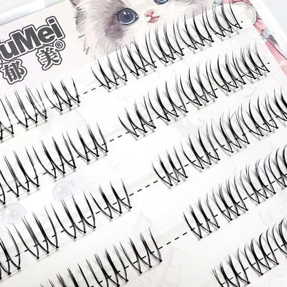 Little Devil false eyelash extenstions korean style Natural Wispy Lashes Individual clusters eyelashes For women makeup Salon