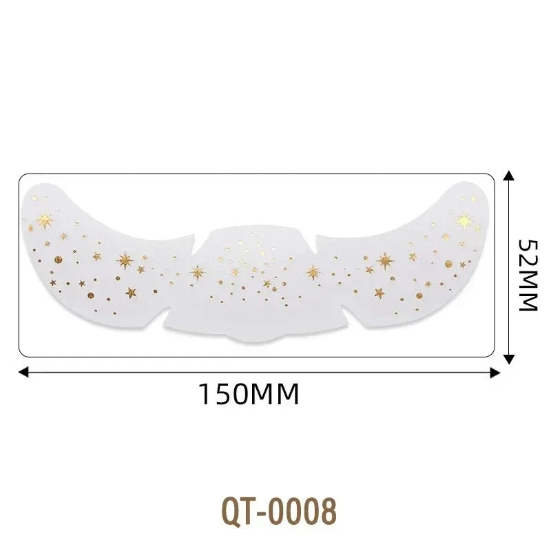 6 Sheets Hot Stamping Freckles Makeup Patches Glitter Gold Fake Freckles Temporary Tattoo Stickers for Dance Music Party Makeup